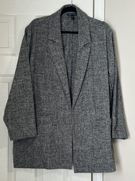 Eileen Fisher Jackets & Blazers - Eileen Fisher Women's Tweed Organic Linen Tweed Style Blazer Notch Boxy 1X Plus